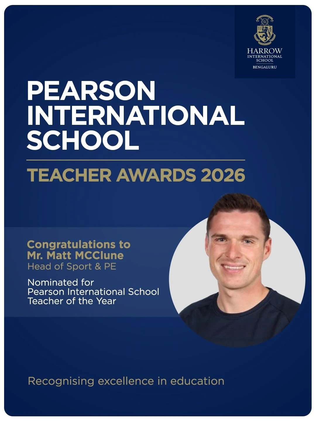 Nomination for Person International School teacher of the year